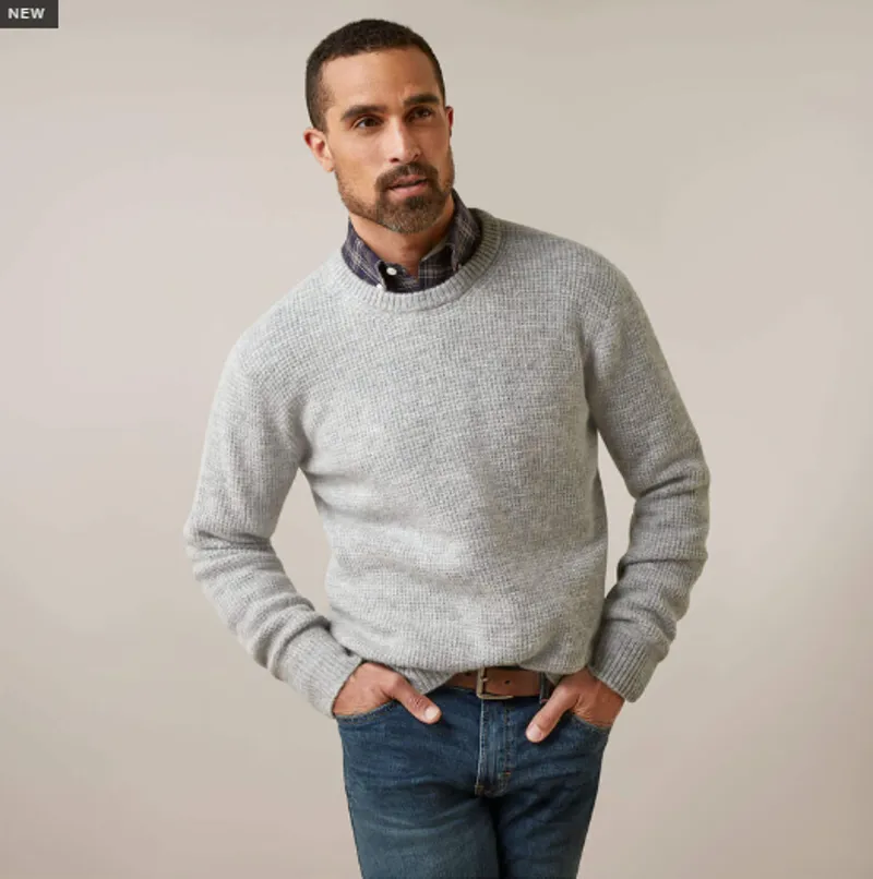 Ariat Mens Mill Valley Sweater Heather Grey